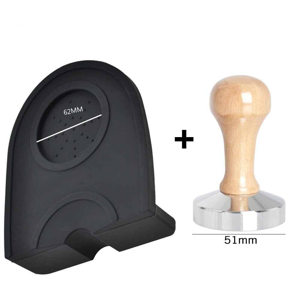 AREYOUCAN Silicone Coffee Tamper Mat Holder Espresso Maker Support Base Non-Slip Flexible Corner Mat