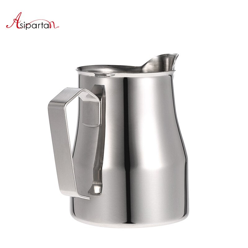 Asipartan Stainless Steel Milk Frothing Jug Espresso Coffee Pitcher Cup 350/500/750ml Cappuccino