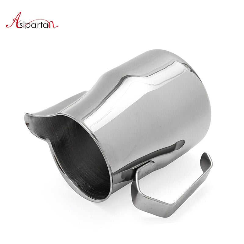 Asipartan Stainless Steel Milk Frothing Jug Espresso Coffee Pitcher Cup 350/500/750ml Cappuccino
