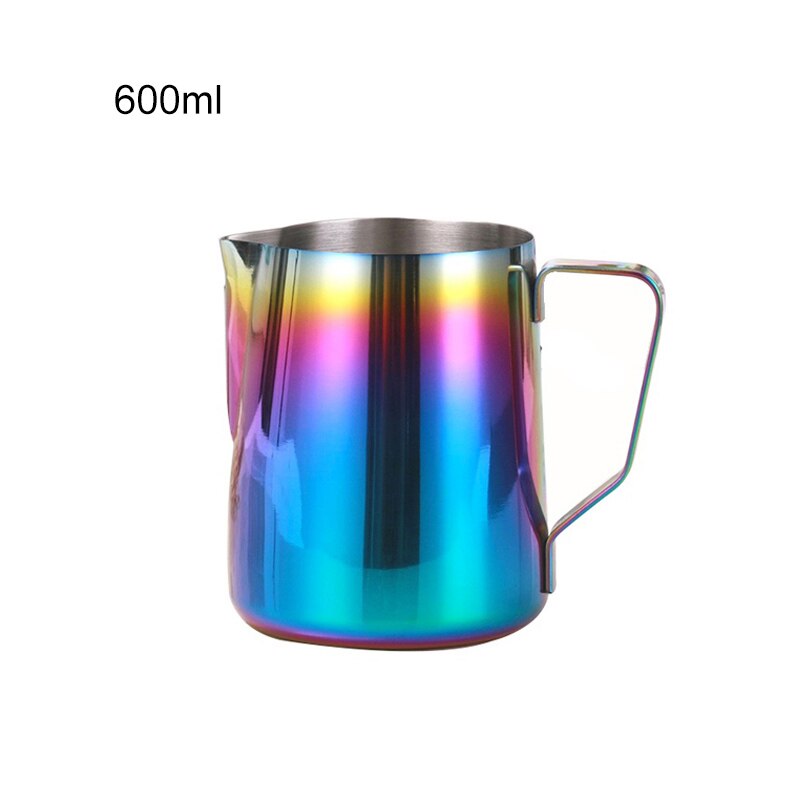 Asipartan Stainless Steel Milk Frothing Jug Espresso Coffee Pitcher Cup 350/600ml Cappuccino Latte