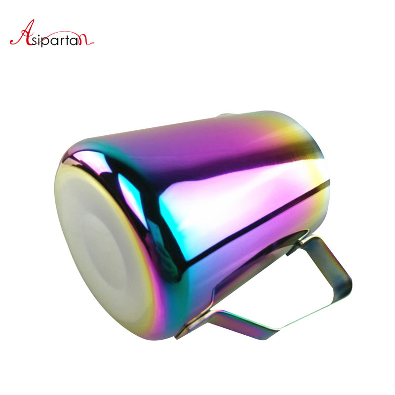 Asipartan Stainless Steel Milk Frothing Jug Espresso Coffee Pitcher Cup 350/600ml Cappuccino Latte