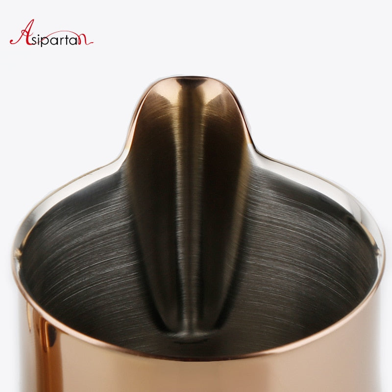 Asipartan Stainless Steel Milk Frothing Jug Espresso Coffee Pitcher Cup Milk Foam Jugs Coffee Pull