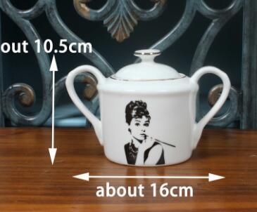 Audrey Hepburn Printing Cups Saucers British Classical Dish Ceramics Cup Phnom Penh Free Combination