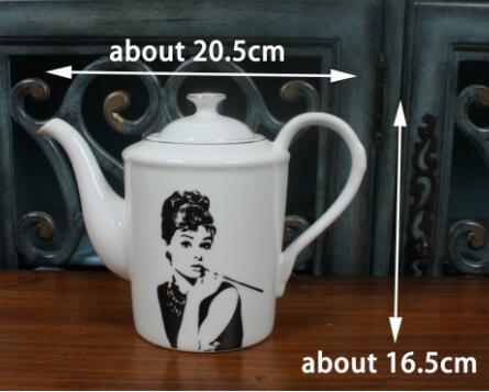 Audrey Hepburn Printing Cups Saucers British Classical Dish Ceramics Cup Phnom Penh Free Combination