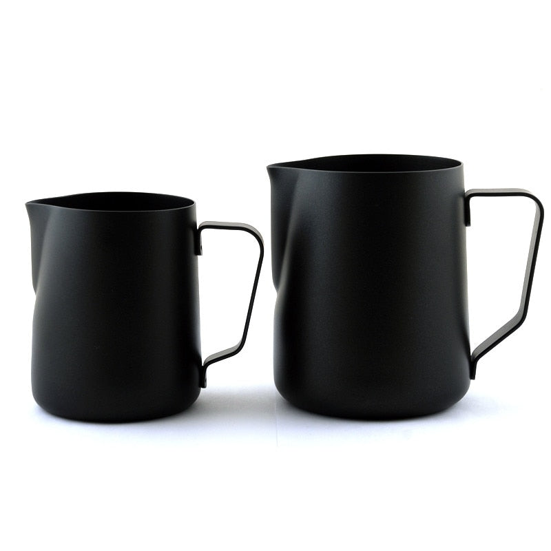 Black Non-stick Coating Coffee Mug Cup Jug Stainless Steel Espresso Milk Coffee Frothing Jug