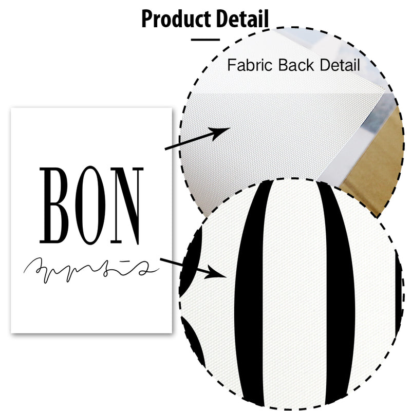 Bon Tea Coffee Quotes Nordic Posters And Prints Wall Art Canvas Painting Black White Wall Pictures