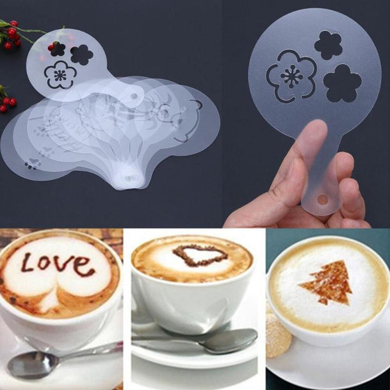 Cappuccino Coffee Stencil Duster Stainless Steel Chocolate Shaker Duster Coffee Measuring Spoon