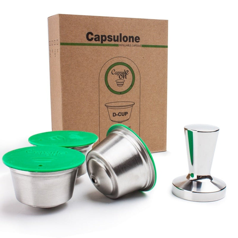 Capsulone/STAINLESS STEEL Metal capsule pod Compatible with Dolce Gusto Machine Refillable