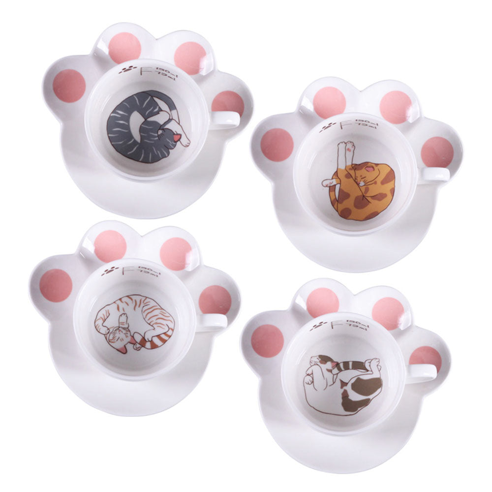 Cartoon Cat Coffee Set Creative Milk Breakfast Cups & Saucers Ceramic Cups Cartoon Gift