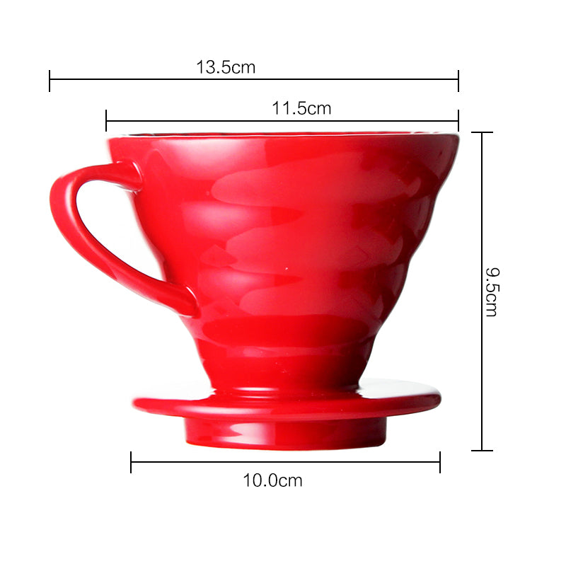 Ceramic Coffee Dripper Engine V60 Style Coffee Drip Filter Cup Permanent Pour Over Coffee Maker with