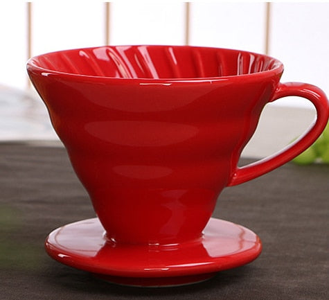 Ceramic Coffee Dripper Engine V60 Style Coffee Drip Filter Cup Permanent Pour Over Coffee Maker with