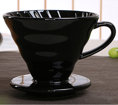 Ceramic Coffee Dripper Engine V60 Style Coffee Drip Filter Cup Permanent Pour Over Coffee Maker with