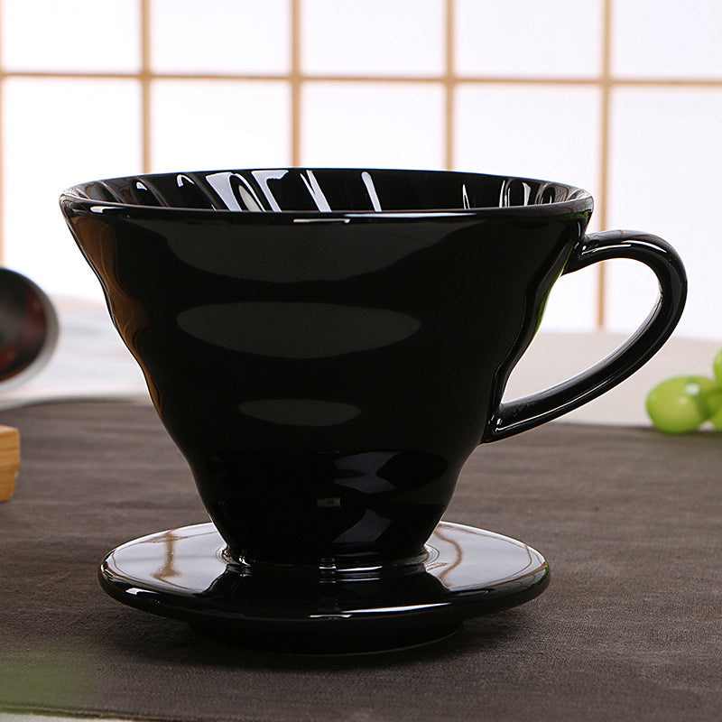 Ceramic Coffee Dripper Engine V60 Style Coffee Drip Filter Cup Permanent Pour Over Coffee Maker with