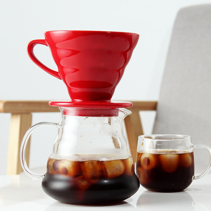 Ceramic Coffee Dripper Engine V60 Style Coffee Drip Filter Cup Permanent Pour Over Coffee Maker with