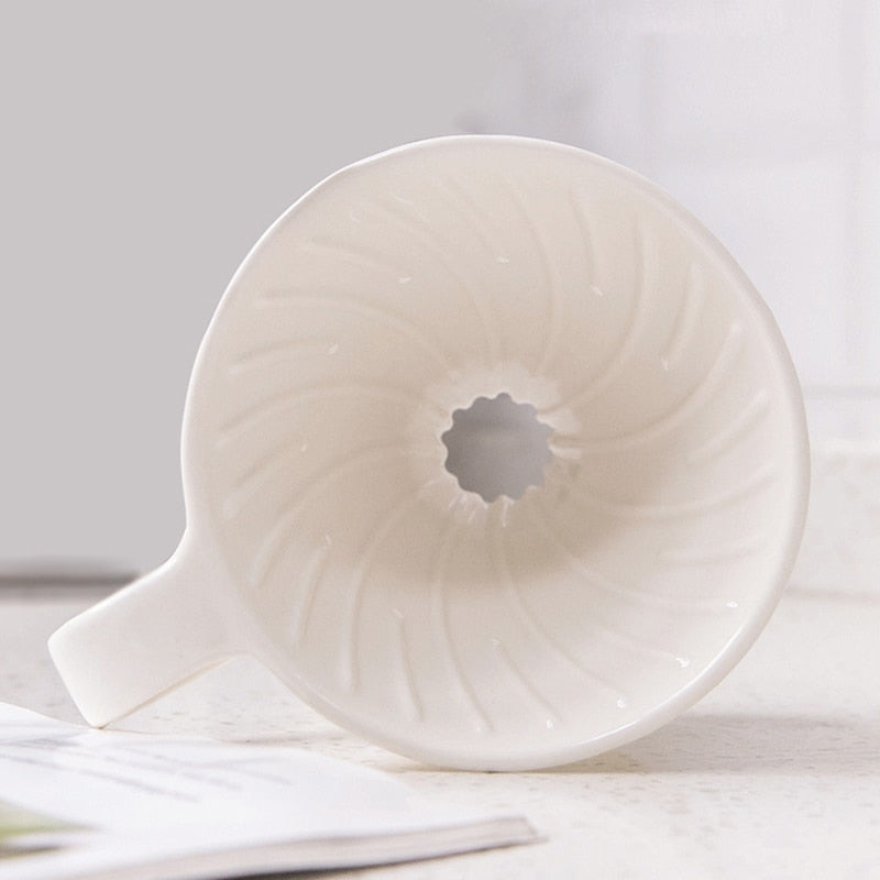 Ceramic Coffee Filters V60 Coffee Drip Filter Cup Diamond shape Permanent Pour Over Coffee Maker