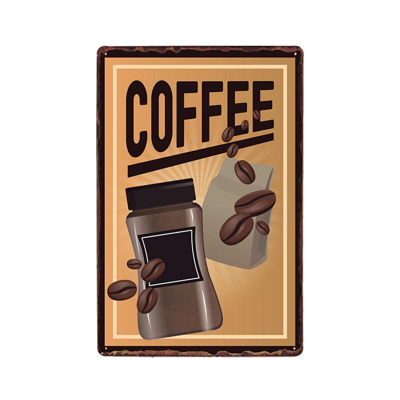 Coffee Color Poster Metal Vintage Tin Sign Cafe Bar Pub Wall Plaque Plate Home Decor 20*30cm