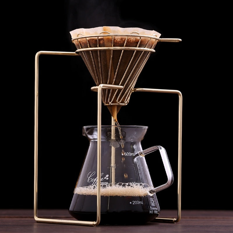 Coffee Filters Coffee Maker Dripper Geometric, Reusable Pour Over Coffee Filter Stand Permanent