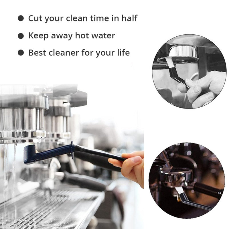 Coffee Machine Cleaning Brush with Spoon for Espresso Machine / Coffee Cleaning Tool