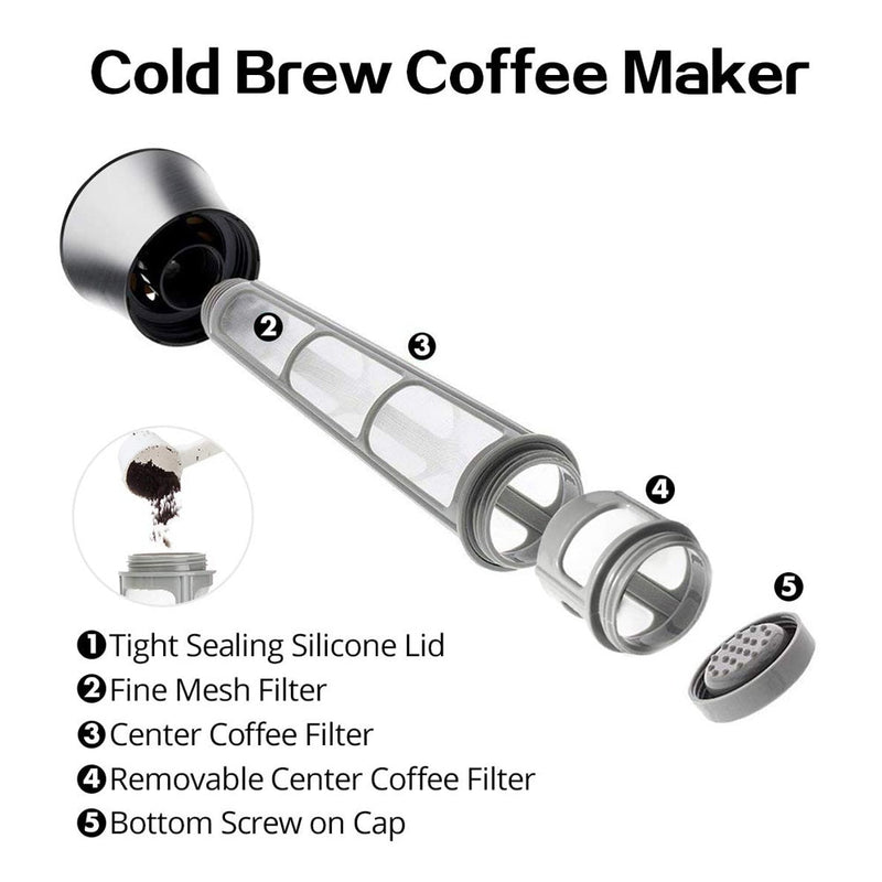 Coffee Maker Pot Mocha Cold Brew Cafetera Filter Coffee Pot Leakproof Thick Glass Tea Infuser