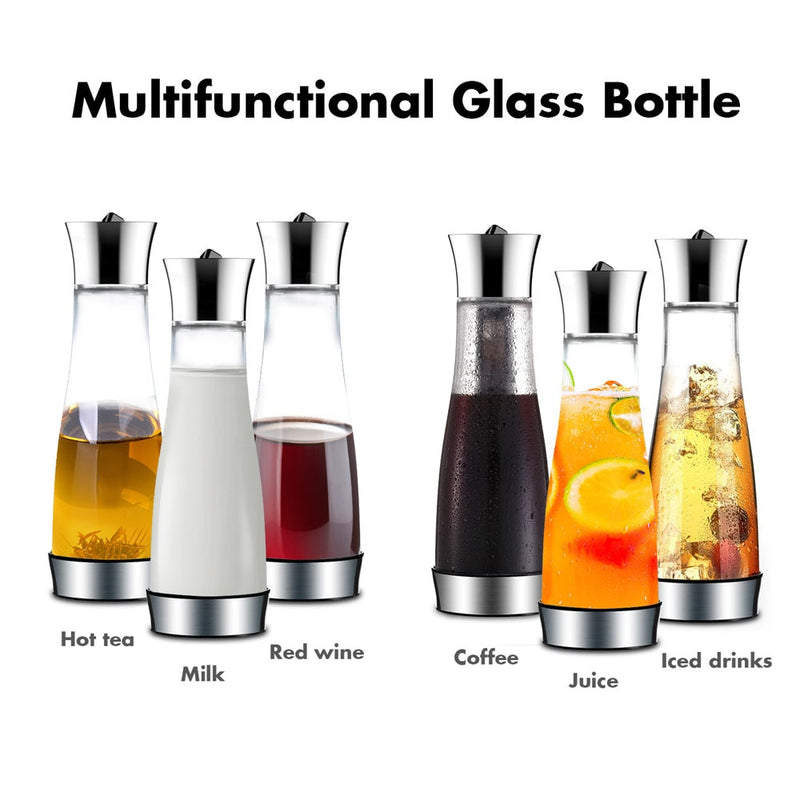 Coffee Maker Pot Mocha Cold Brew Cafetera Filter Coffee Pot Leakproof Thick Glass Tea Infuser