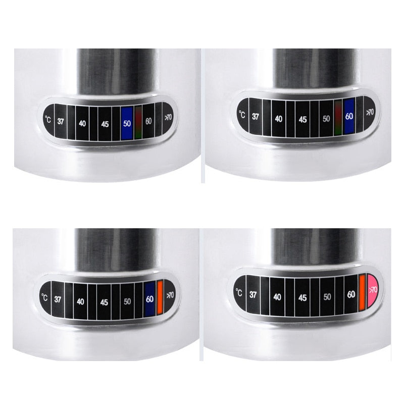 Coffee Milk Frothing Pitcher With Built-In Thermometer, Stainless Steel (20oz / 600 ml)