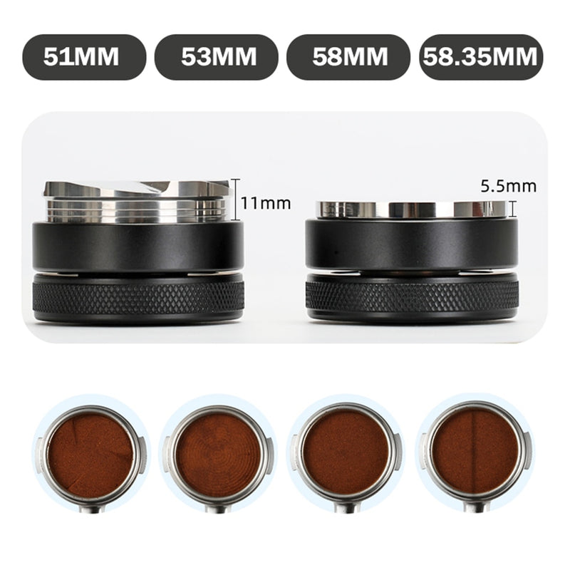Coffee Tamper 51/53/58/58.35MM 304 Stainless Steel Coffee Distributor Coffee Powder Hammer Convex