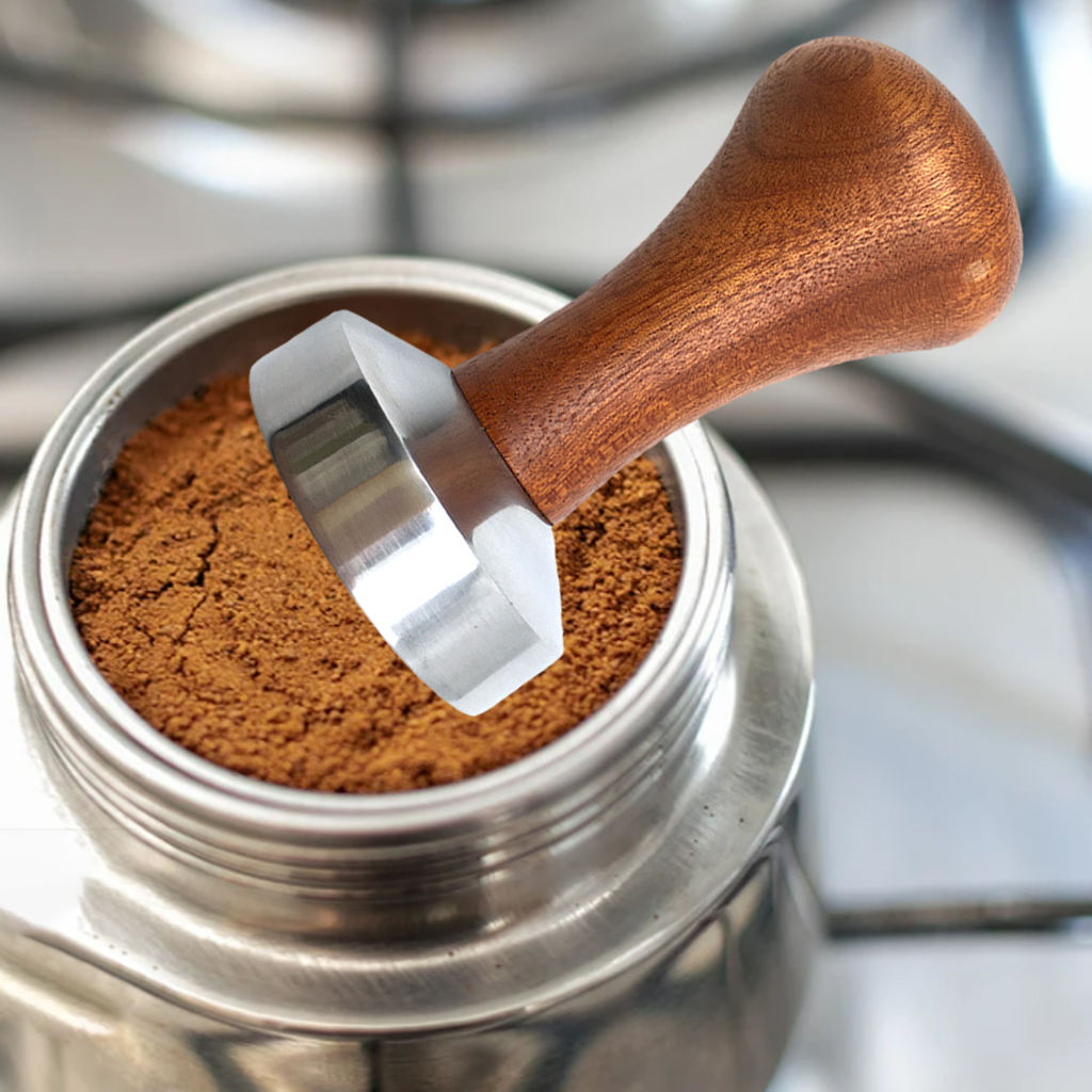 Coffee Tamper Powder Hammer Pressing Wooden Handle Coffee Distributor for Coffee and Espresso Mat