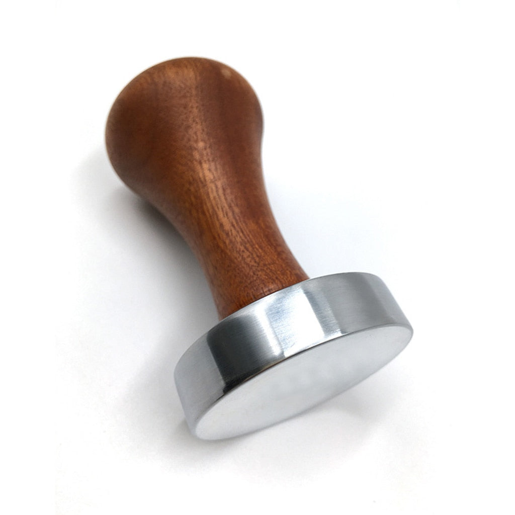 Coffee Tamper Powder Hammer Pressing Wooden Handle Coffee Distributor for Coffee and Espresso Mat