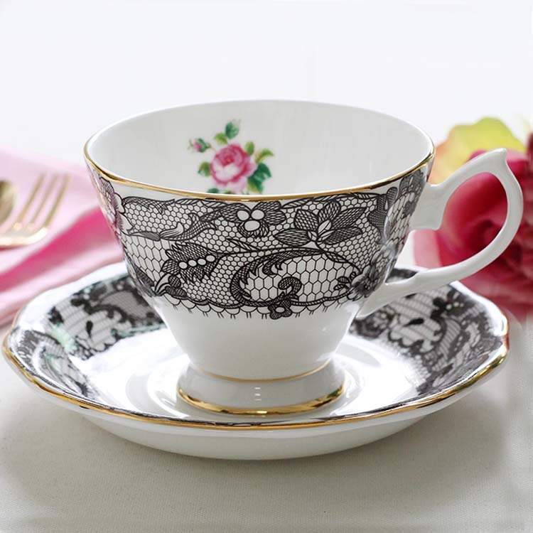 Continental bone china coffee cup Saucer Tea Set English afternoon tea ceramic tea set piece suit