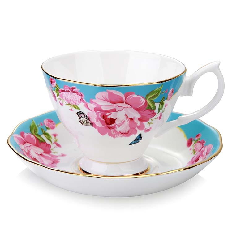 Continental bone china coffee cup Saucer Tea Set English afternoon tea ceramic tea set piece suit