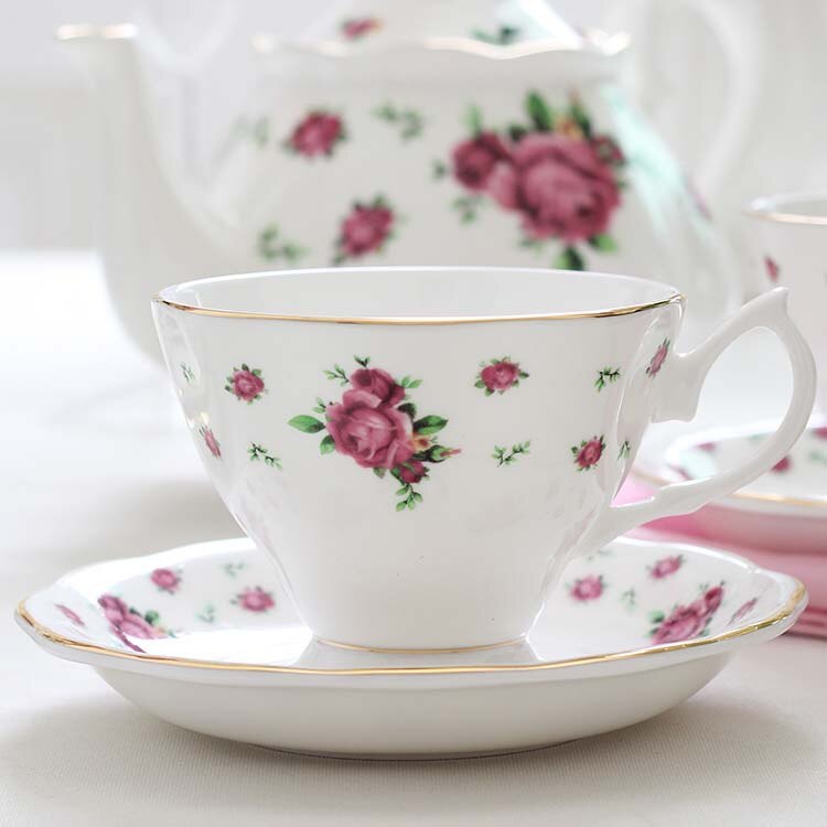 Continental bone china coffee cup Saucer Tea Set English afternoon tea ceramic tea set piece suit