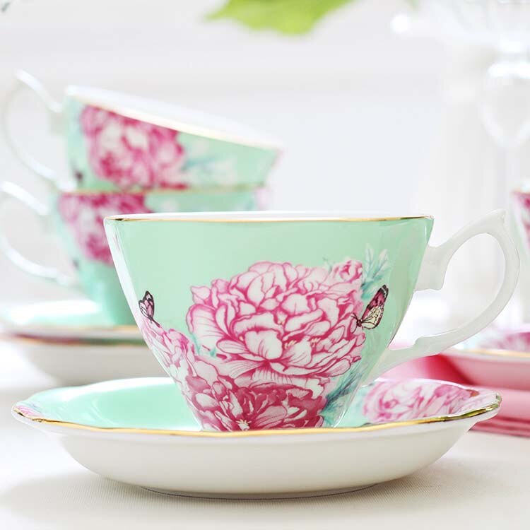 Continental bone china coffee cup Saucer Tea Set English afternoon tea ceramic tea set piece suit