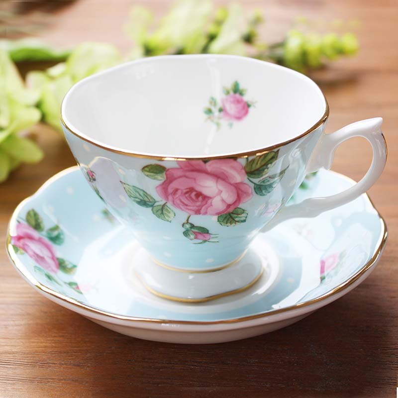 Continental bone china coffee cup Saucer Tea Set English afternoon tea ceramic tea set piece suit