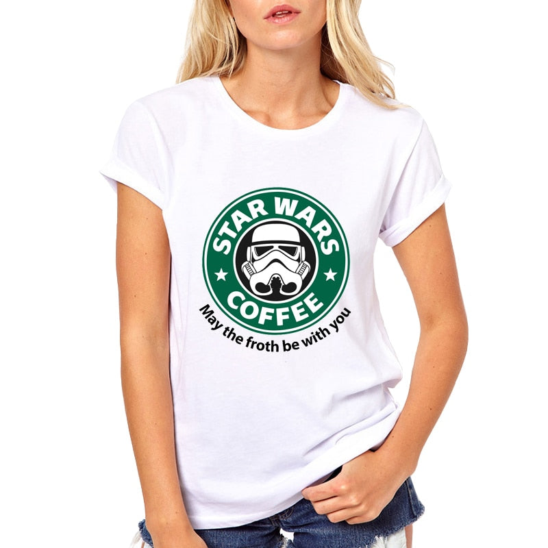 Cool star war coffee t-shirt women summer t shirt women harajuku tee shirt hipster tops