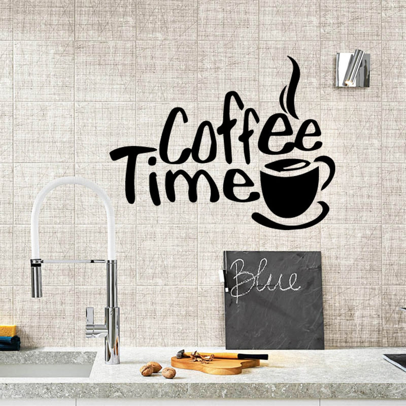 Custom kitchen Wall Stickers For Restaurant Decor pizza Coffee Home Decoration Vinyl