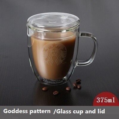 Double Coffee Mugs With the Handle Mugs Drinking Insulation Double Wall Glass Tea Cup