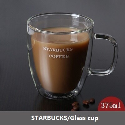 Double Coffee Mugs With the Handle Mugs Drinking Insulation Double Wall Glass Tea Cup