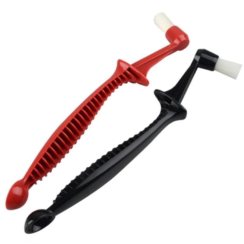 Double Head Anti-scald Handle Coffee Machine Cleaning Brush Spoon Espresso Coffee Maker Cleaner