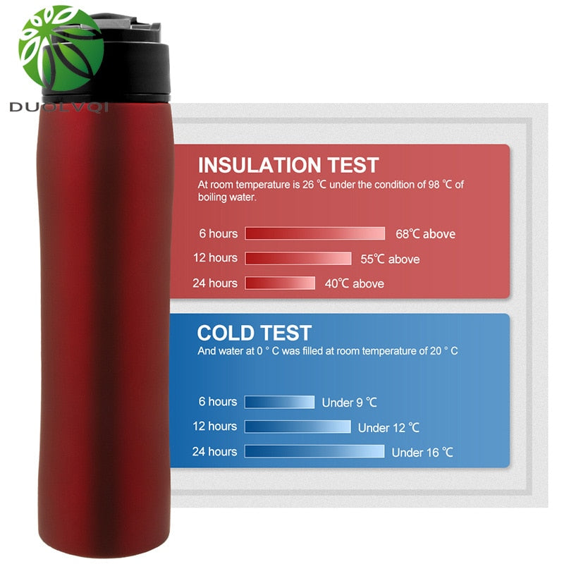 Duolvqi Portable French Press Pot Insulation Cold Stainless Steel Filter For Tea and Coffee Creative