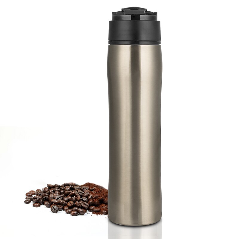 Duolvqi Portable French Press Pot Insulation Cold Stainless Steel Filter For Tea and Coffee Creative