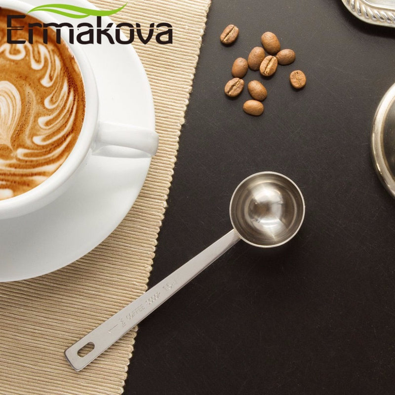ERMAKOVA Coffee Scoop Stainless Steel Measuring Scoop 1 Cup Ground Coffee Sugar Measuring Scoop 15