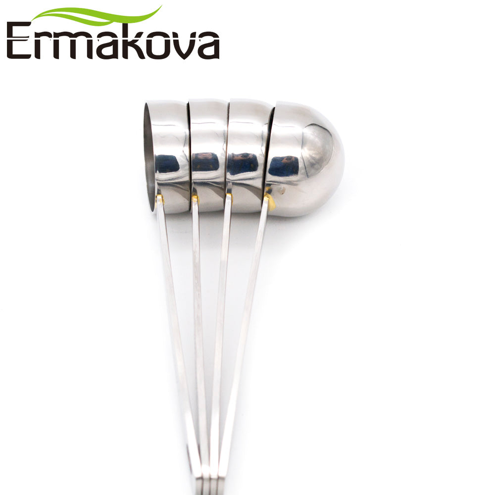 ERMAKOVA Coffee Scoop Stainless Steel Measuring Scoop 1 Cup Ground Coffee Sugar Measuring Scoop 15