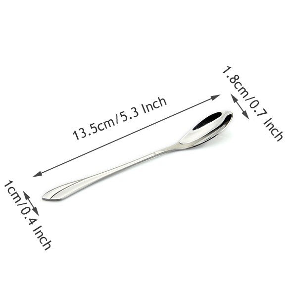 ERMAKOVA Set of 2 Espresso Spoon 4 Inches Mini Coffee Spoon Small Bistro Spoon for Dessert Stainless