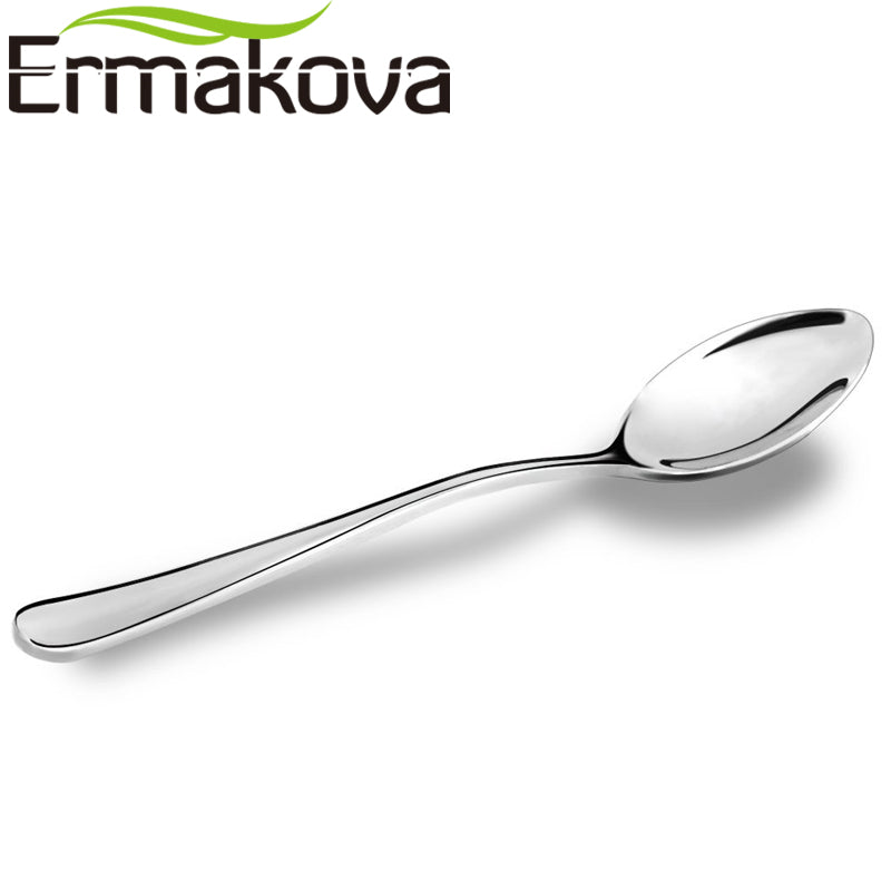 ERMAKOVA Set of 8 Espresso Spoon 4 Inches Mini Coffee Spoon Small Bistro Spoon for Dessert Stainless