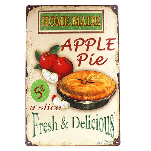 Eat me cupcake vintage tin sign coffee signs kitchen decor outdoor wall plaques antique tray