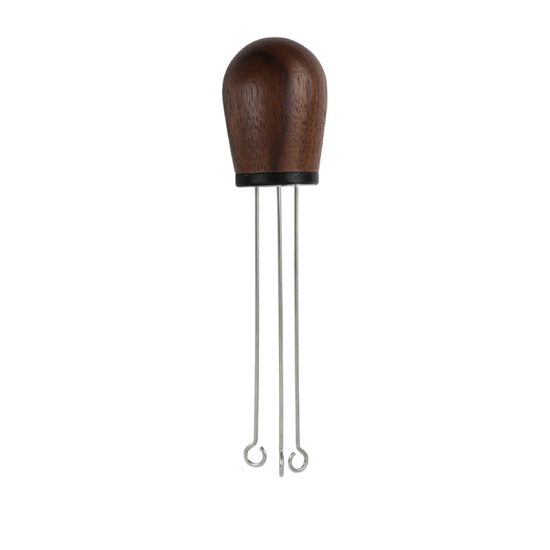 Needle Pin Coffee Tamper Distributor Espresso Stirrer Stirring Tool Stainless Steel Solid Wood Handle