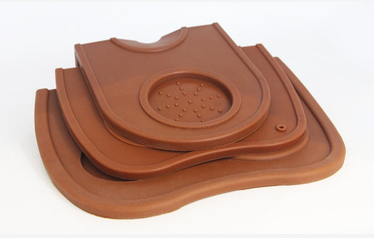 Espresso Coffee Tamper Mat Rubber Irregular Holder Pressed Powder Anti-slip Safe Corner Pad Coffee