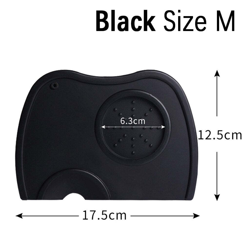 Espresso Coffee Tampers Mat Fluted Coffee Tampering Corner Mat Pad Anti-skid Food Safe Silicone