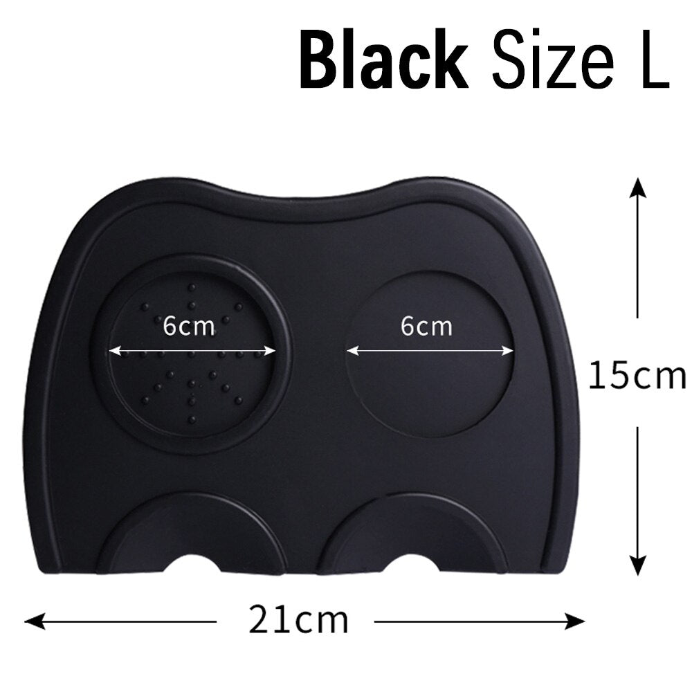Espresso Coffee Tampers Mat Fluted Coffee Tampering Corner Mat Pad Anti-skid Food Safe Silicone