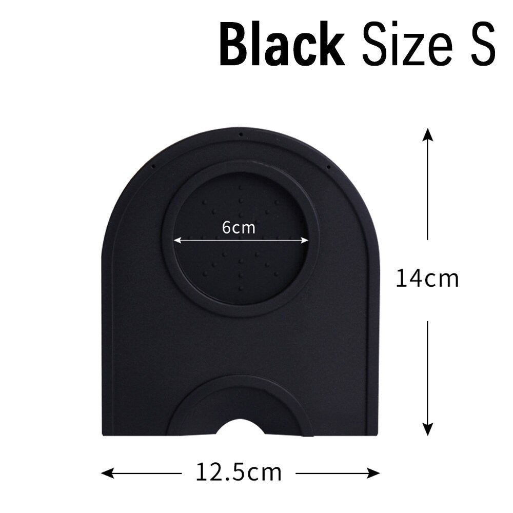 Espresso Coffee Tampers Mat Fluted Coffee Tampering Corner Mat Pad Anti-skid Food Safe Silicone